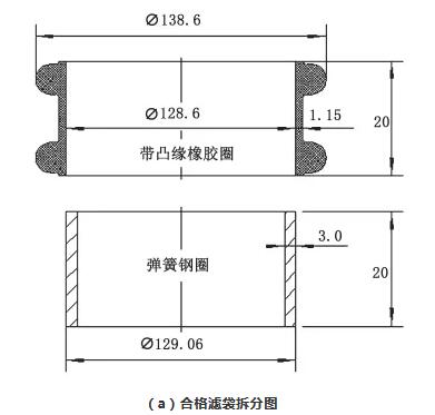 濾袋拆分圖結構圖